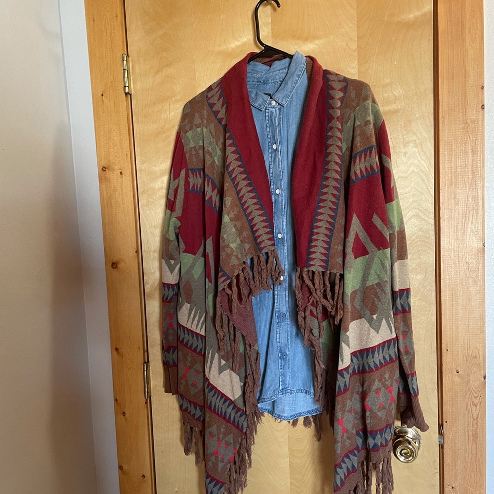 Tasha Polizzi southwest cardigan size large